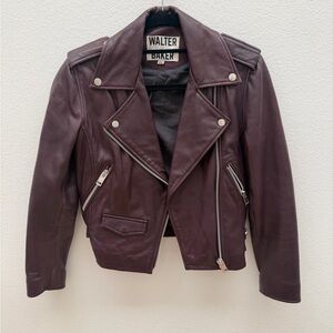 Walter Baker Women's Dark Purple Leather Jacket